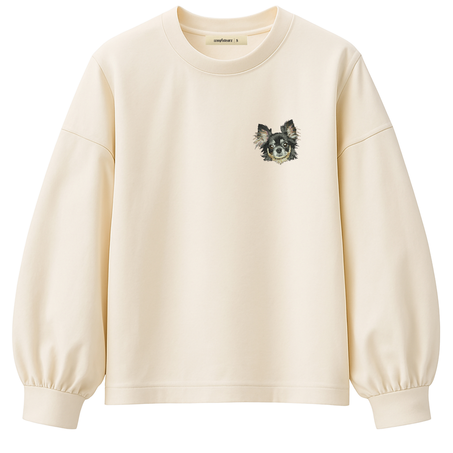 Sudadera mujer personalizada con cara bordada de mascota Woofwearz