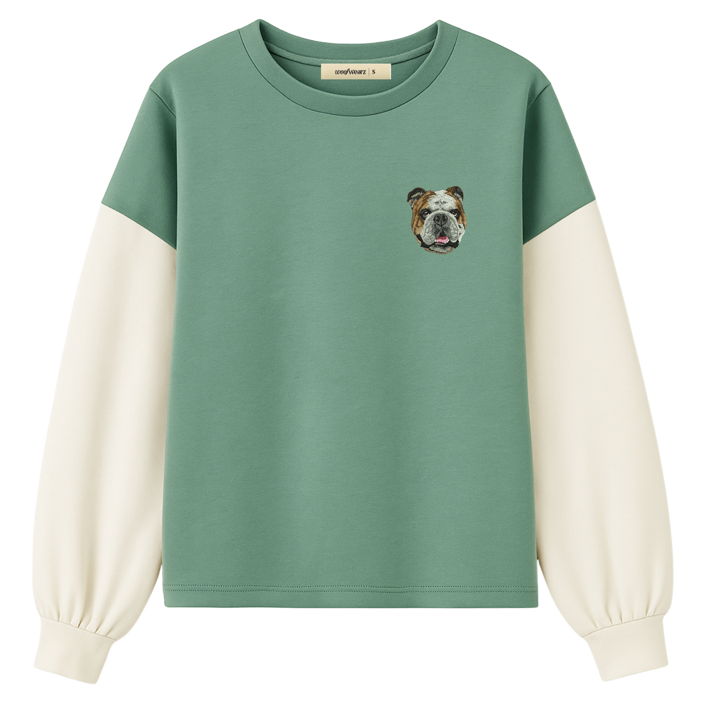 Sudadera mujer personalizada con cara bordada de mascota Woofwearz