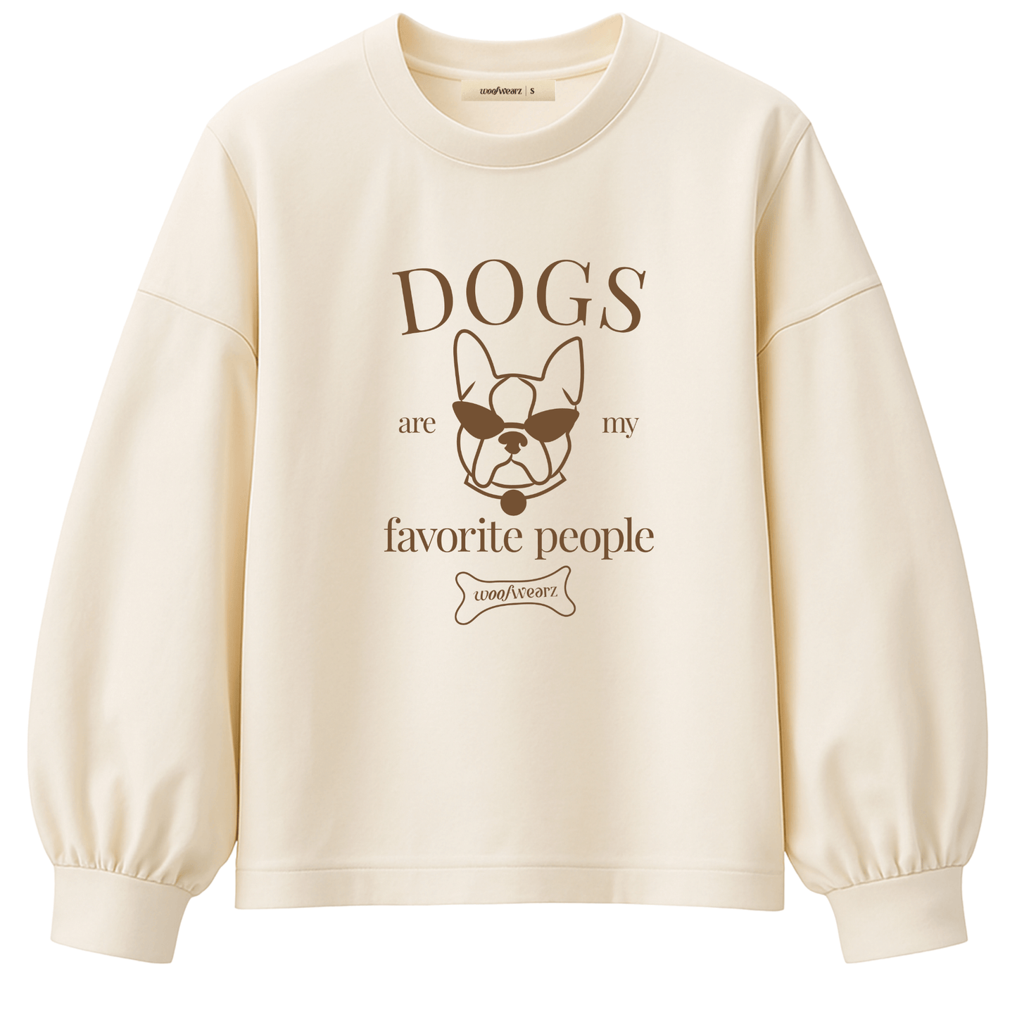 Sudadera bulldog frances dog lover con frase “Dogs are my favorite people”