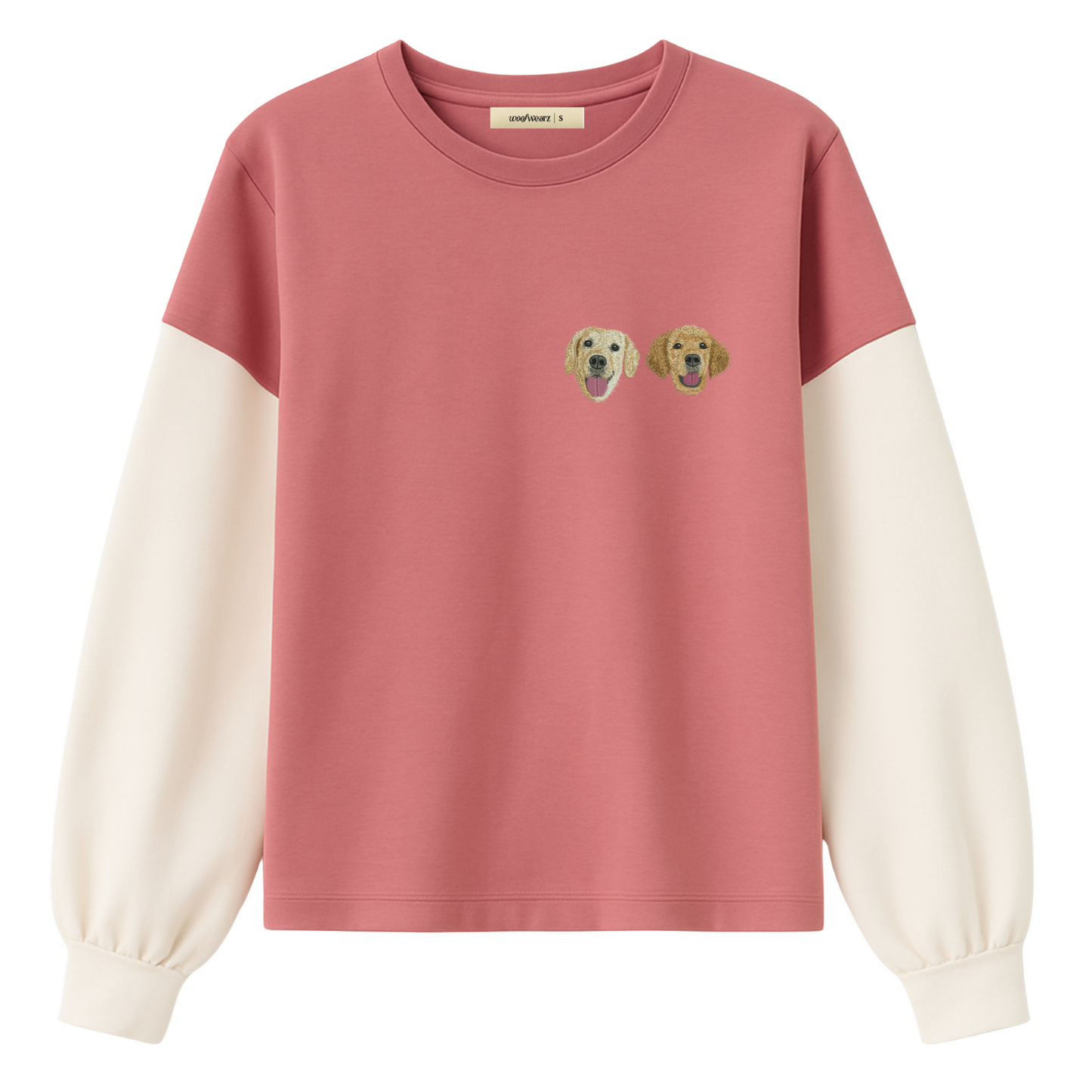 Sudadera mujer personalizada con cara bordada de mascota Woofwearz
