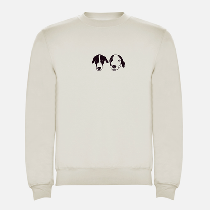 Sudadera personalizada bordada 2 mascotas "Minimal line edition" Woofwearz